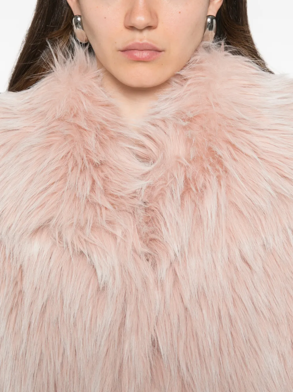 Patrizia Pepe Cropped donsjack Roze