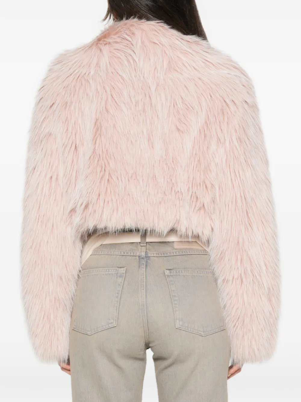 Patrizia Pepe Cropped donsjack Roze