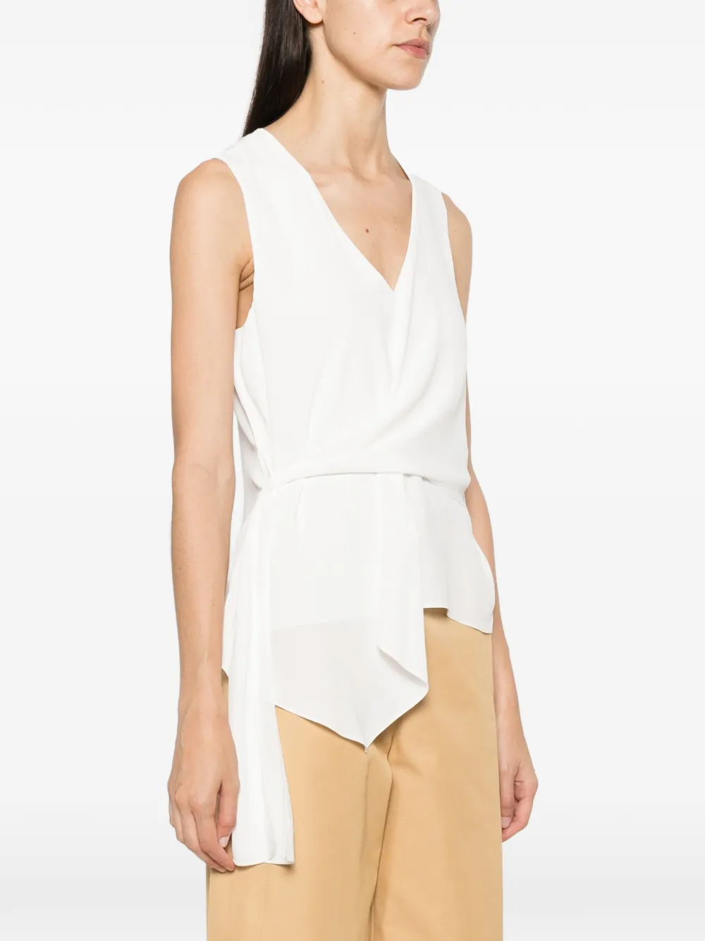 Patrizia Pepe Asymmetrische blouse Wit