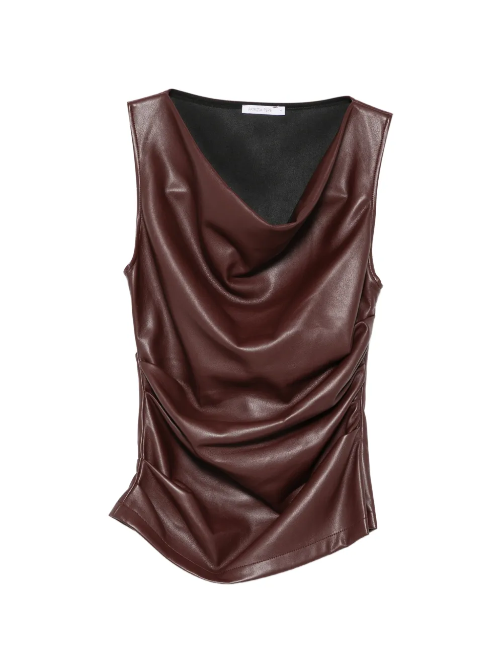 Patrizia Pepe draped coated top - Marrone