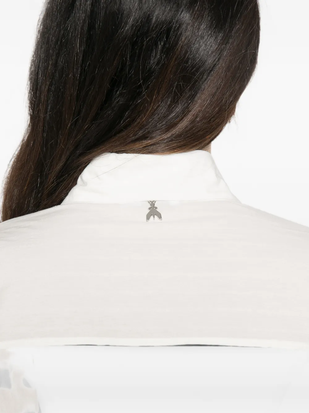 Patrizia Pepe jacquard-patterned poplin shirt Wit