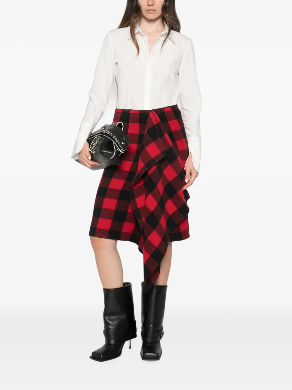 Patrizia Pepe jacquard-patterned poplin shirt Wit