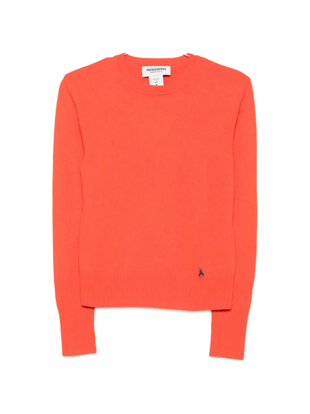 Patrizia Pepe Crew-neck Cashmere Sweater In Orange