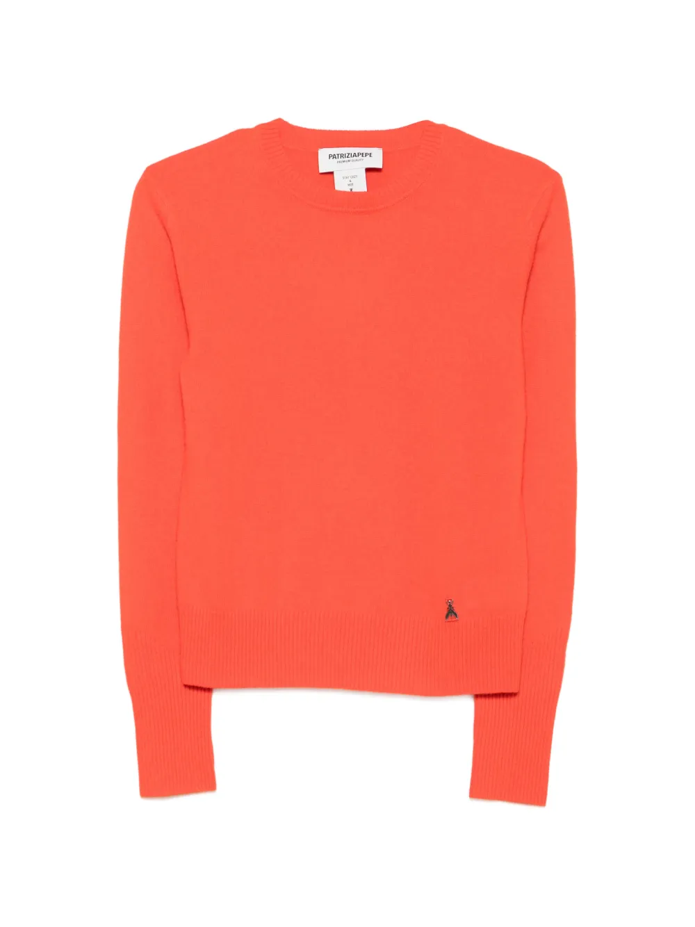 Patrizia Pepe crew-neck cashmere sweater - Orange