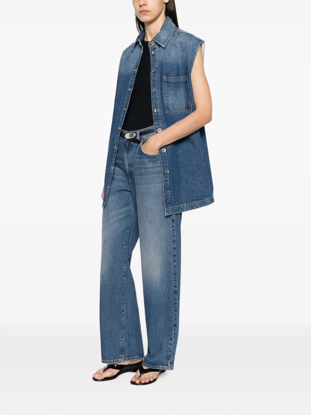 Patrizia Pepe Denim overhemd Blauw
