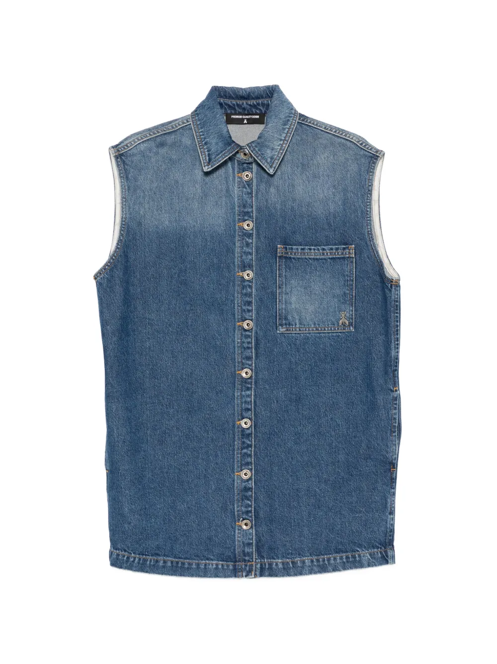 Patrizia Pepe sleeveless denim shirt - Blue