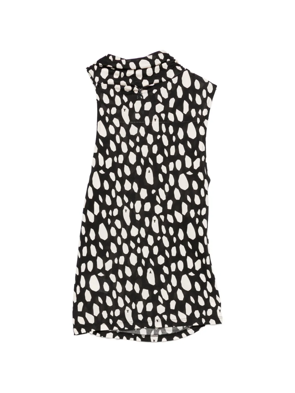 Patrizia Pepe graphic-print asymmetric top Zwart
