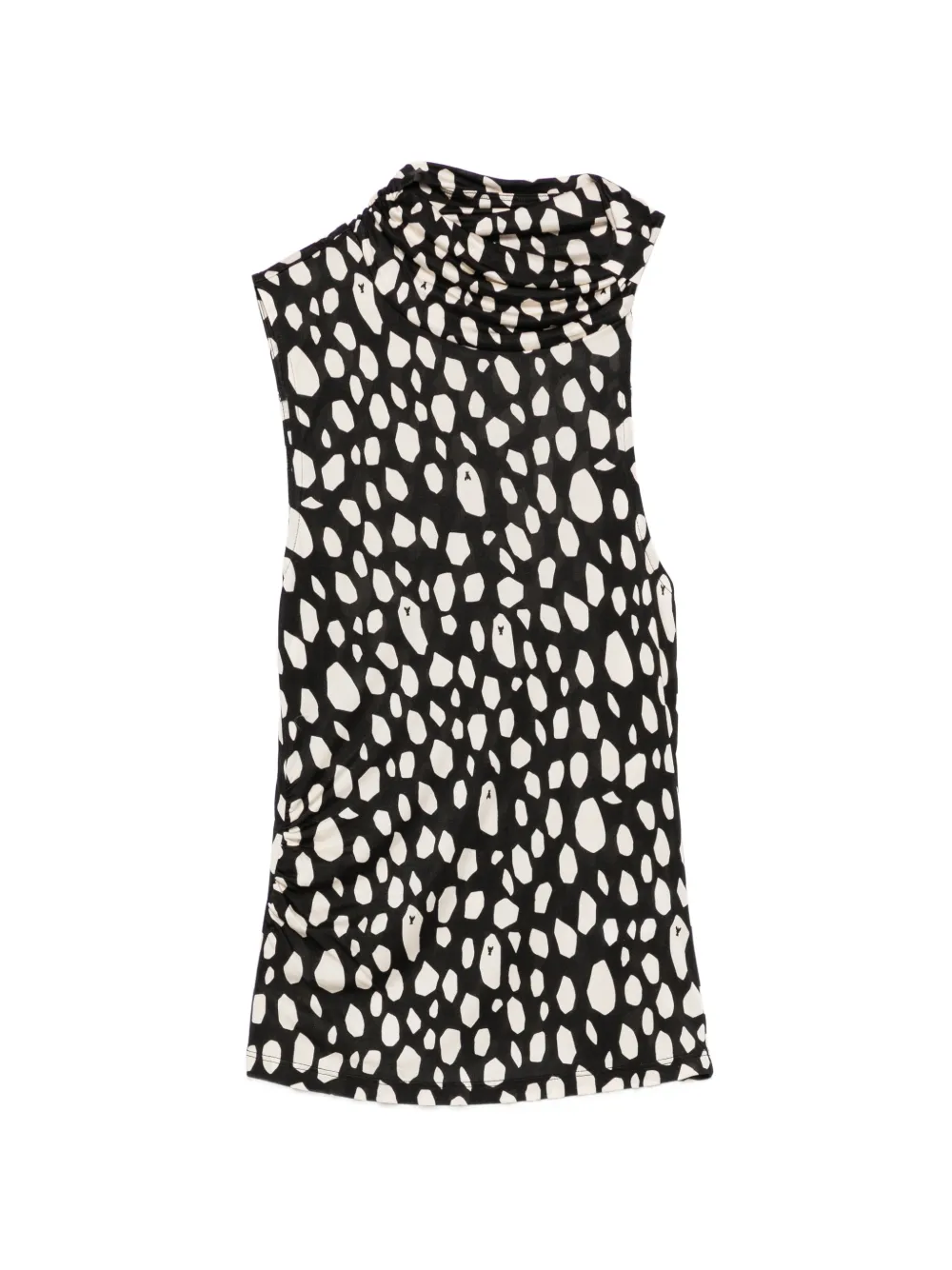 Patrizia Pepe graphic-print asymmetric top - Nero