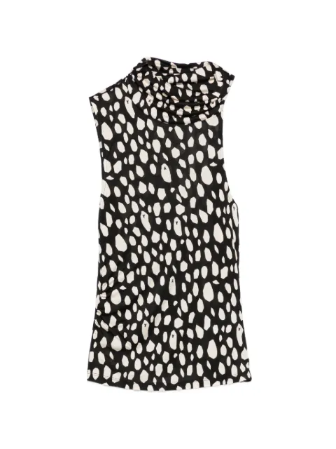 Patrizia Pepe graphic-print asymmetric top