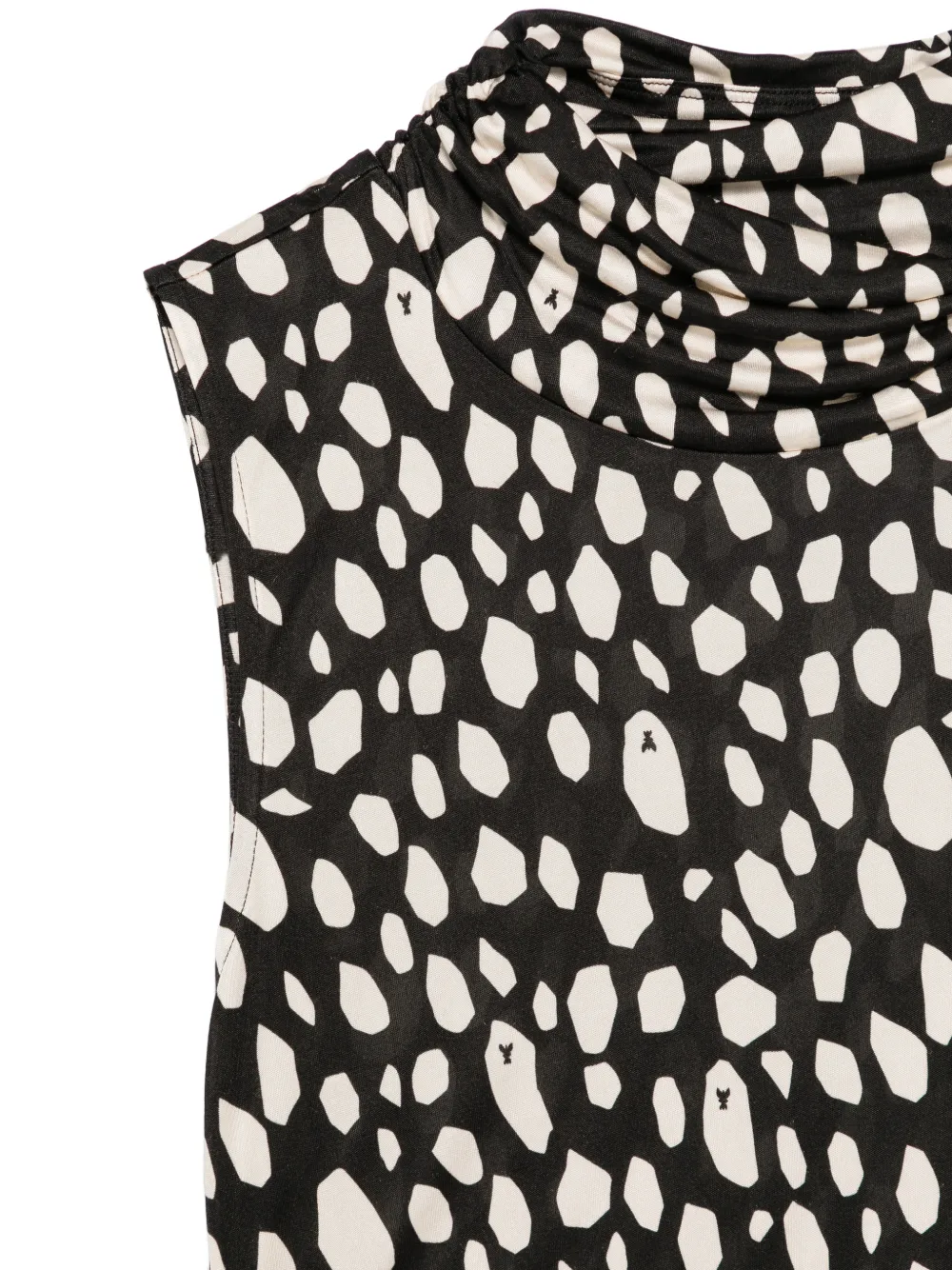 Patrizia Pepe graphic-print asymmetric top Zwart
