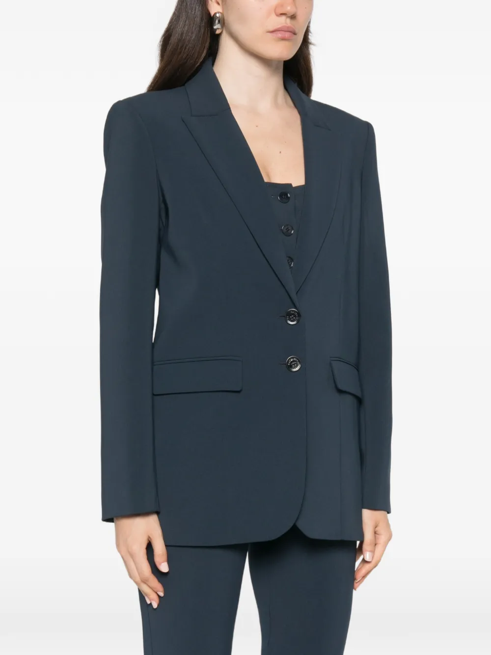 Patrizia Pepe Blazer met twee knopen Blauw