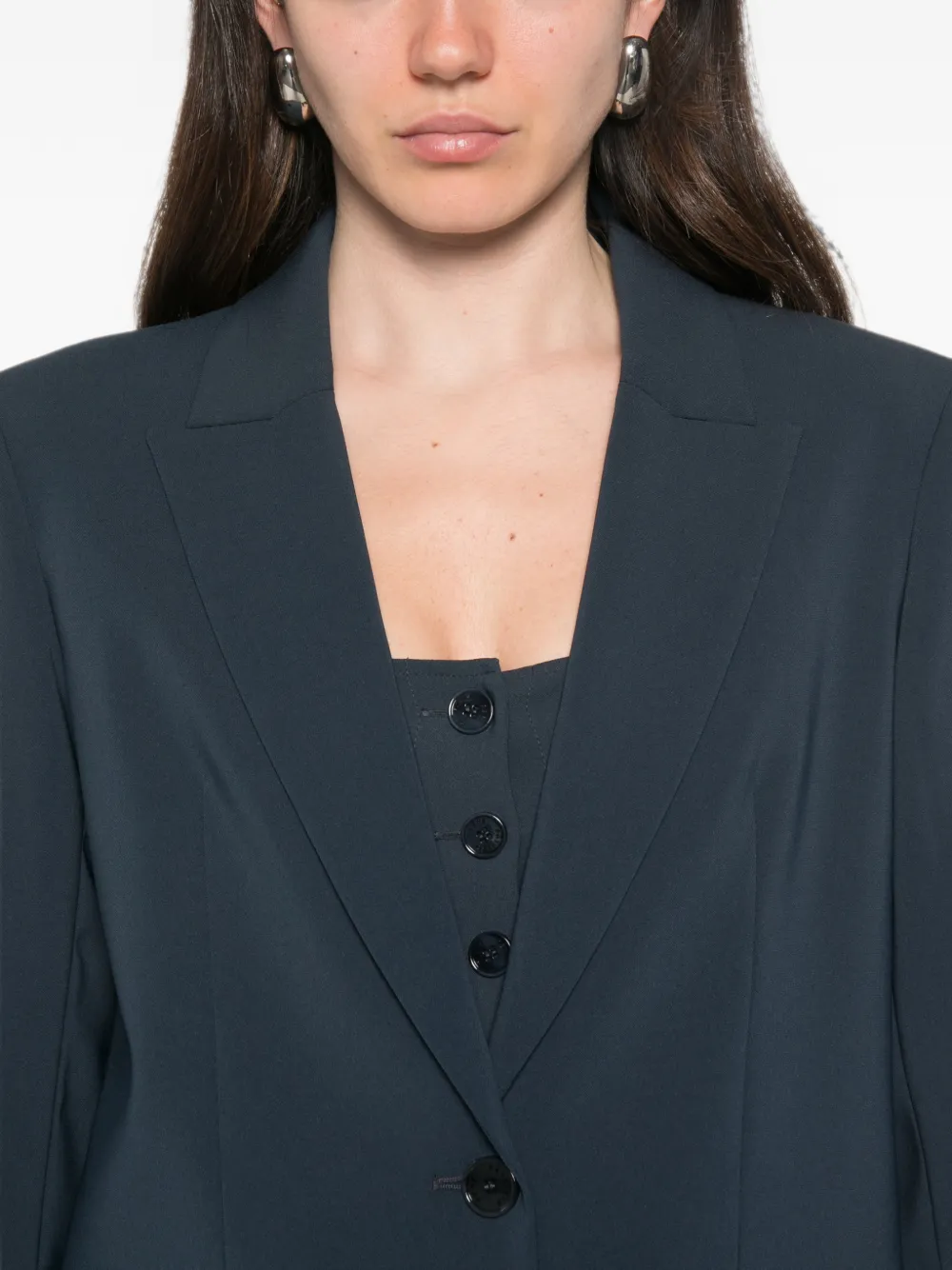 Patrizia Pepe Blazer met twee knopen Blauw