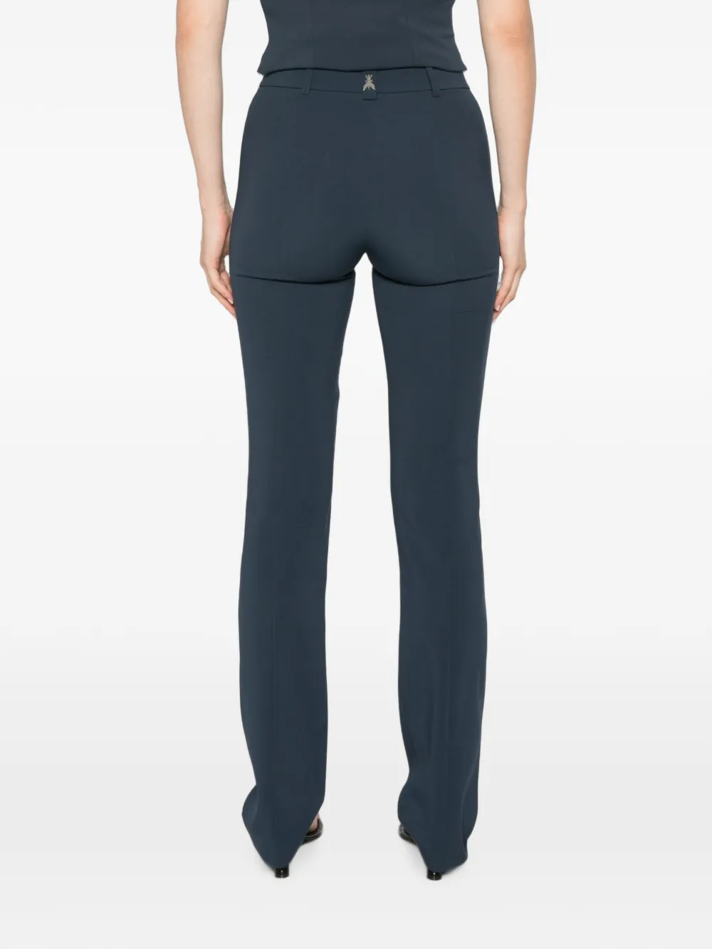 Patrizia Pepe Slim-fit broek met knoopsluiting Blauw