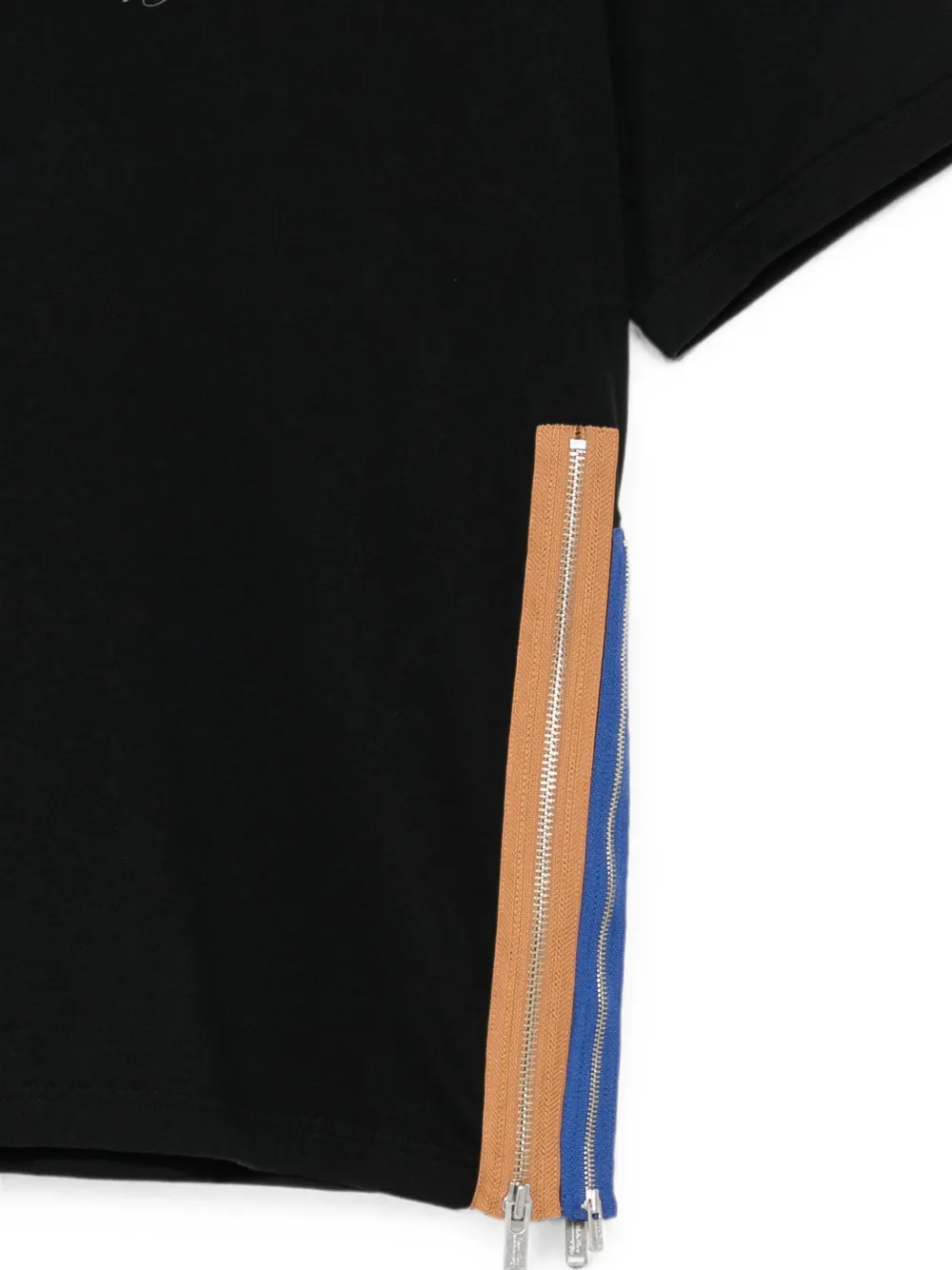Undercover T-shirt met grafische print en zijrits Zwart