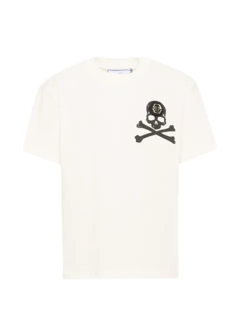 Philipp Plein Junior Skull-print logo-plaque T-shirt