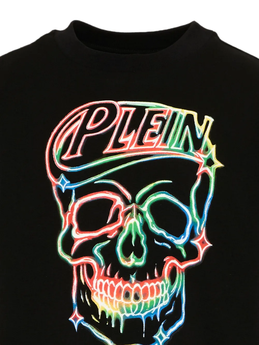 Philipp Plein Junior T-shirt met doodskopprint Zwart