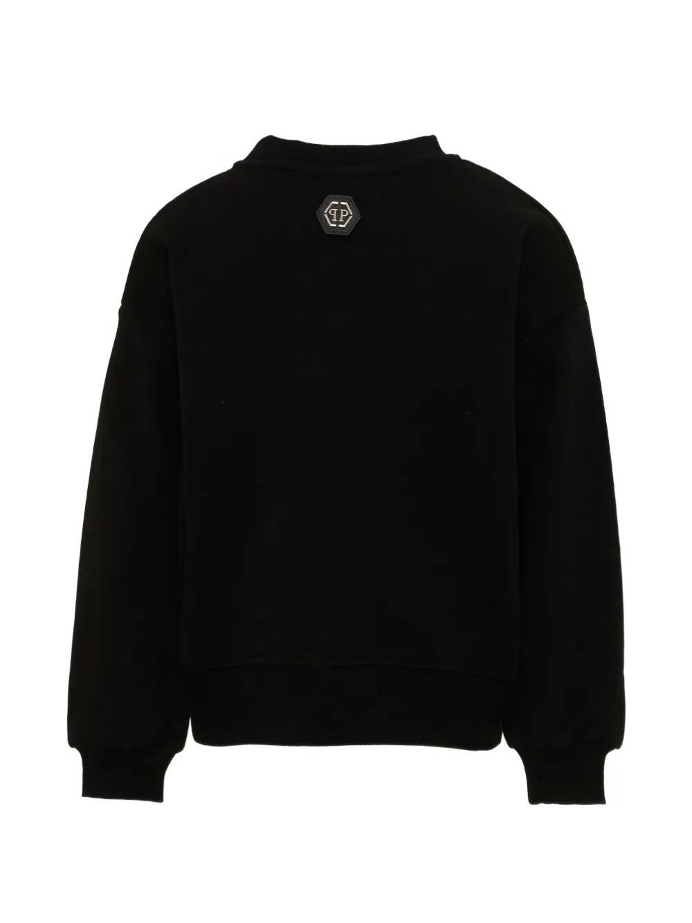 Philipp Plein Junior T-shirt verfraaid met stras Zwart