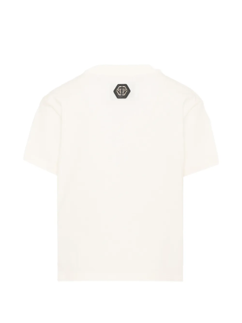 Philipp Plein Junior T-shirt met luipaardprint en logopatch Beige