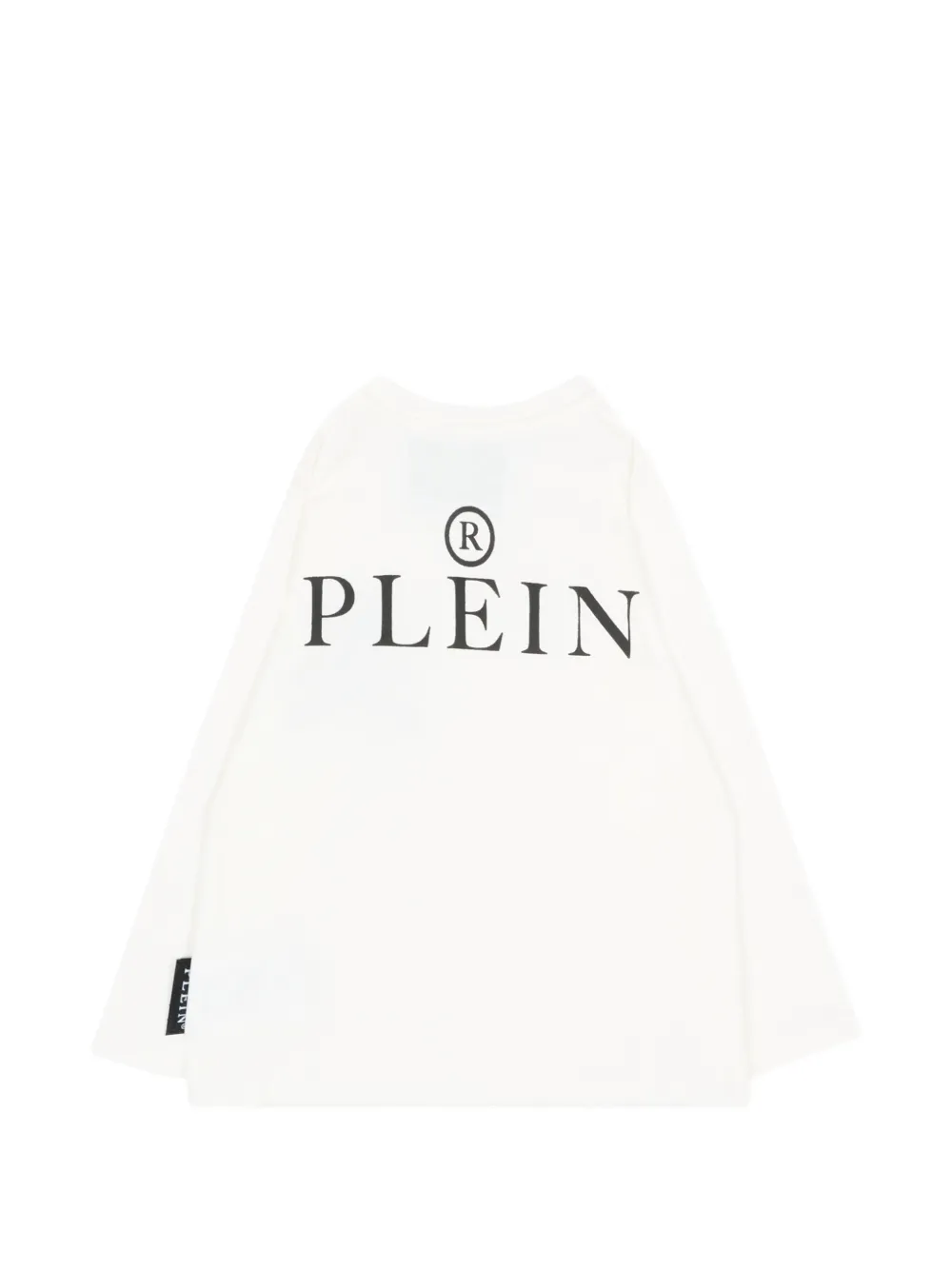 Philipp Plein Junior T-shirt met doodskoppatroon en logoprint Beige