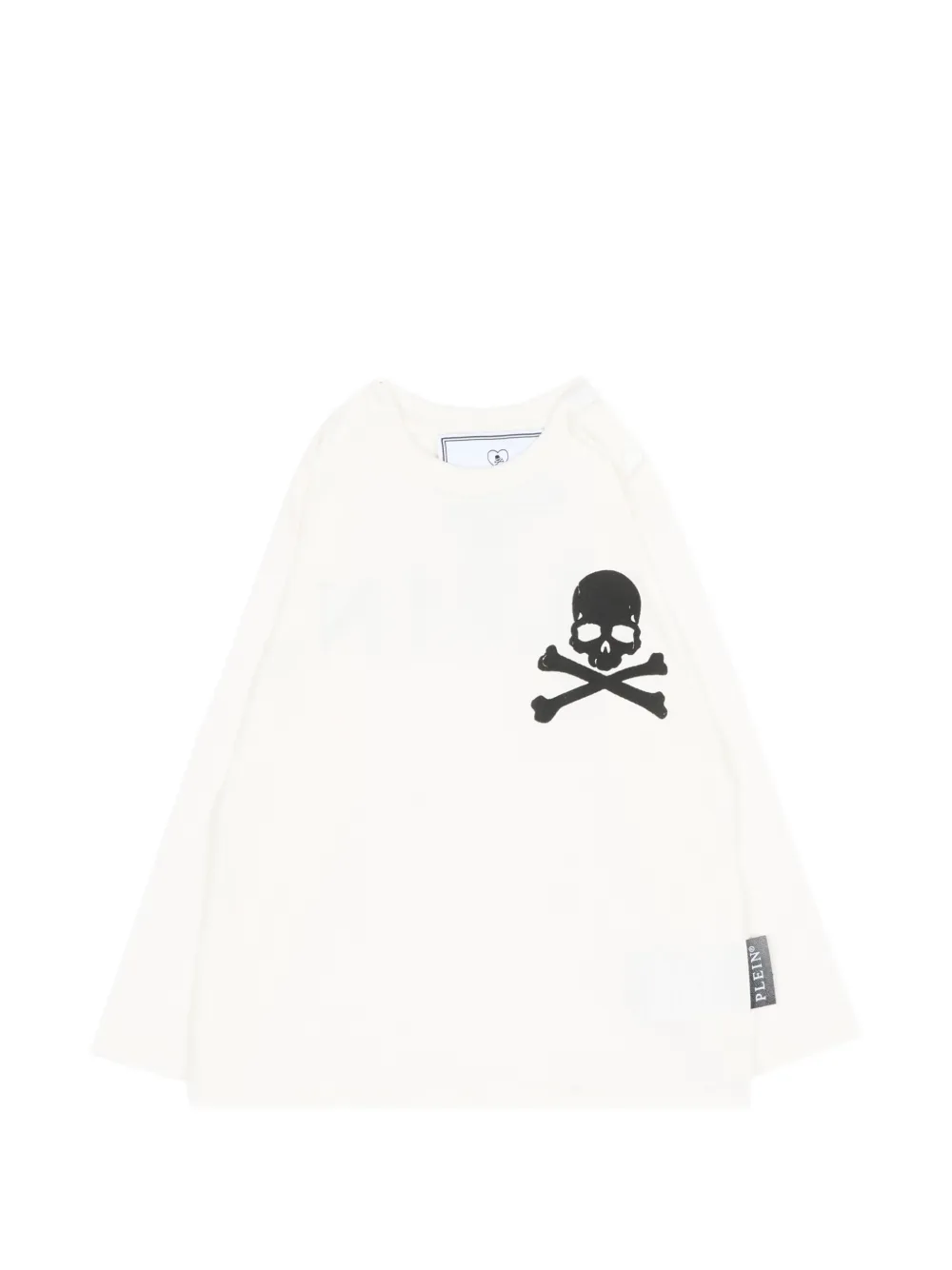Philipp Plein Junior logo-print skull-motif T-shirt - Toni neutri