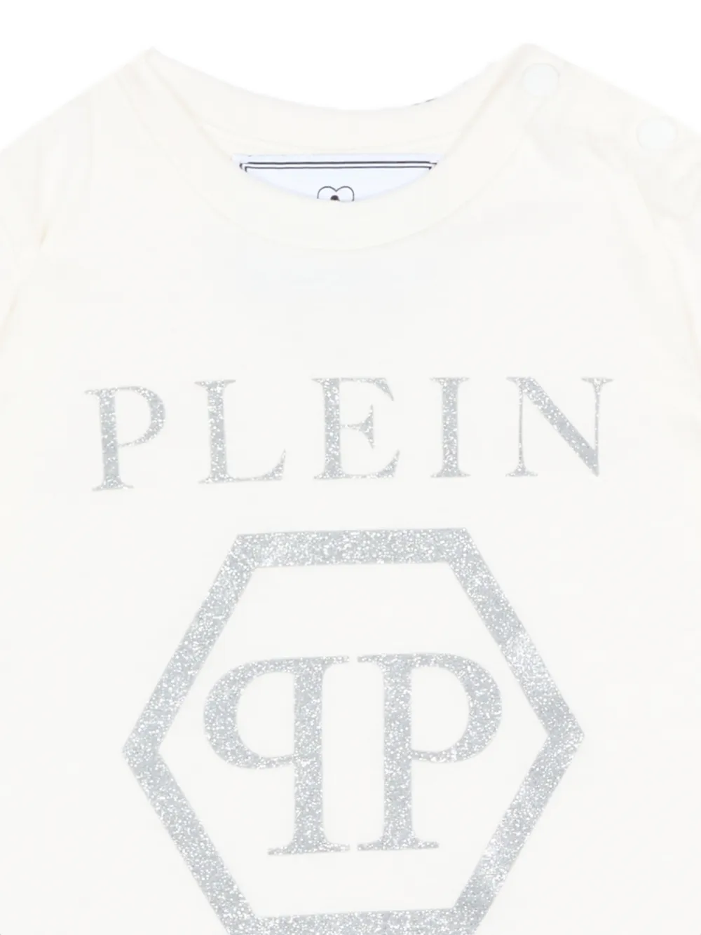 Philipp Plein Junior T-shirt met logoprint Beige
