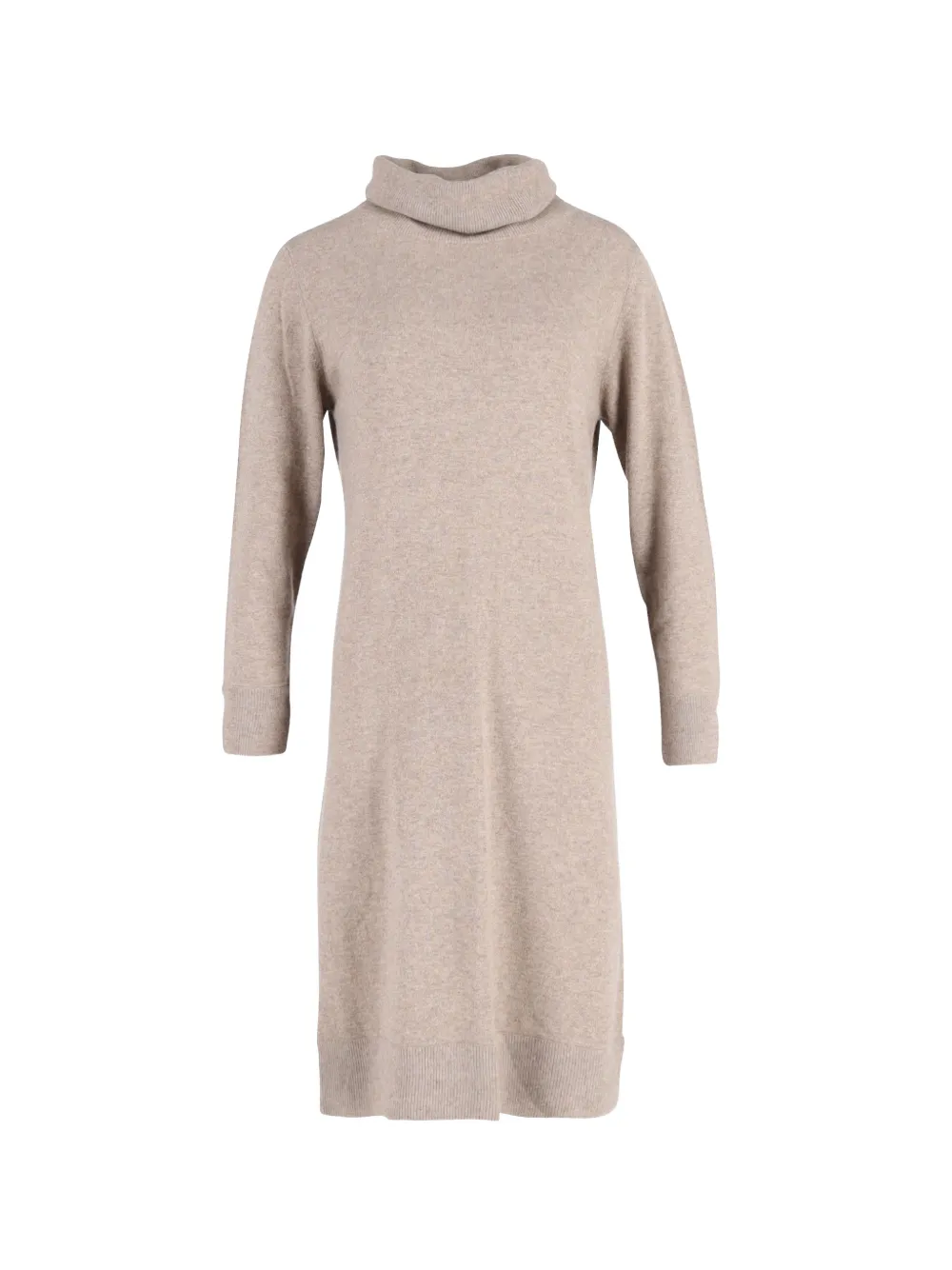 N.Peal roll-neck long-sleeve midi dress - Toni neutri
