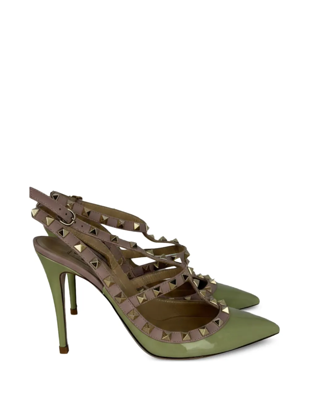 Valentino Garavani Pre-Owned Rockstud ankle strap sandals - Grün
