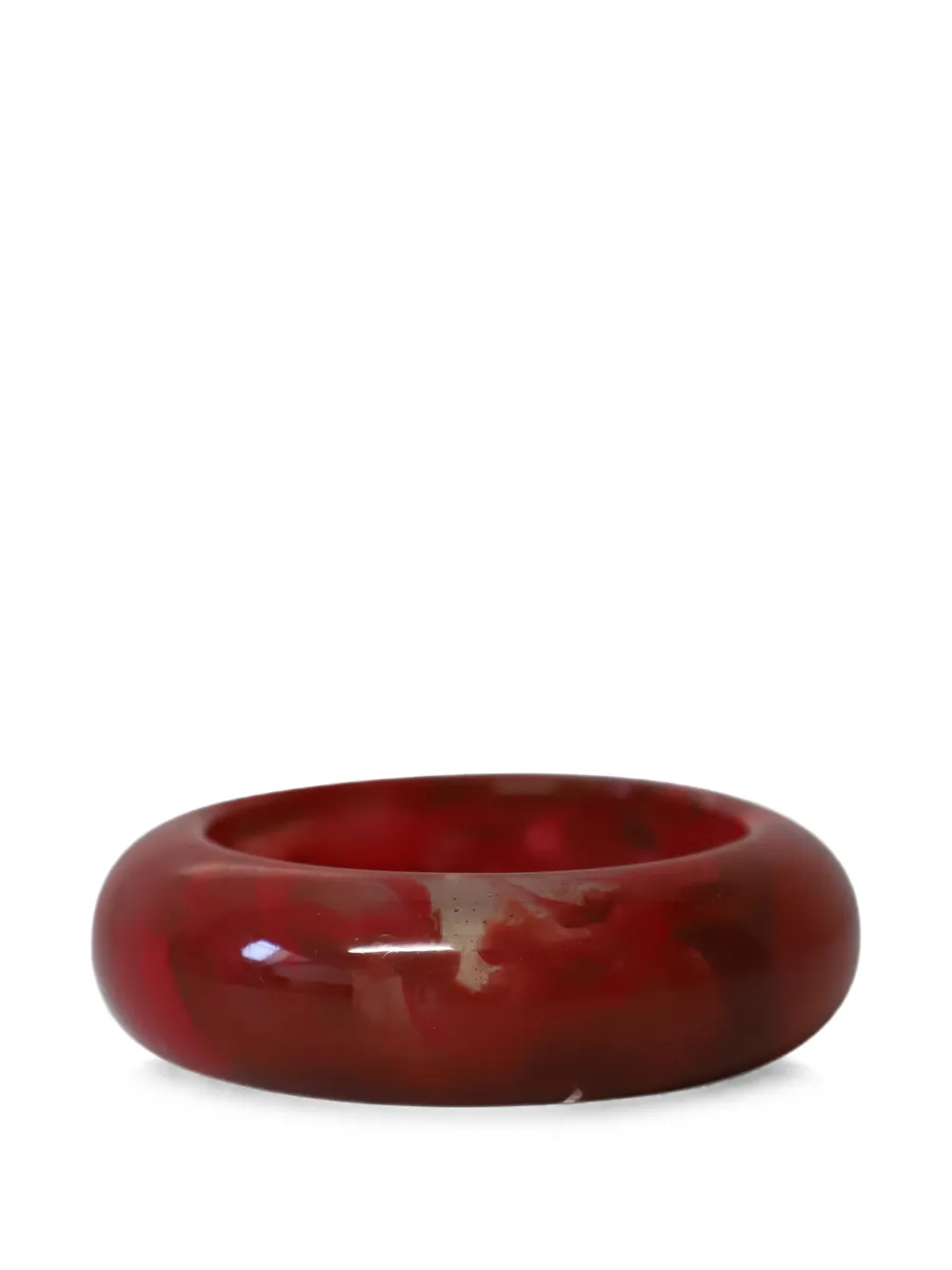 Lanvin Pre-Owned bracelet jonc à motif marbré - Rouge