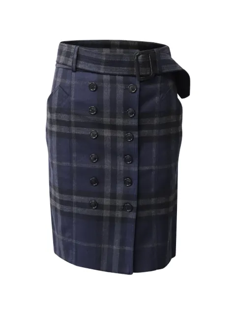 Burberry Pre-Owned Tartan wrap-style skirt
