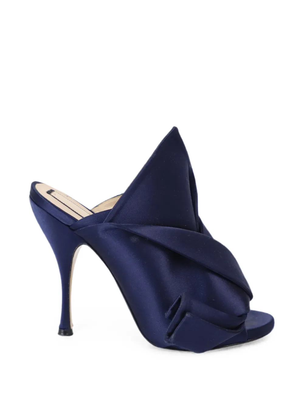 Nº21 Raso knot mules - Blau