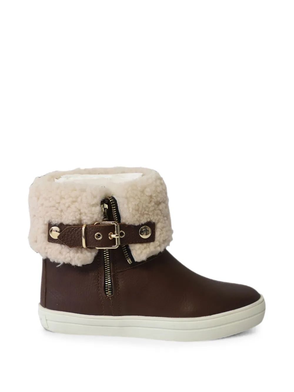 Burberry Pre-Owned Skillman buckle-strap ankle boots - Marrone