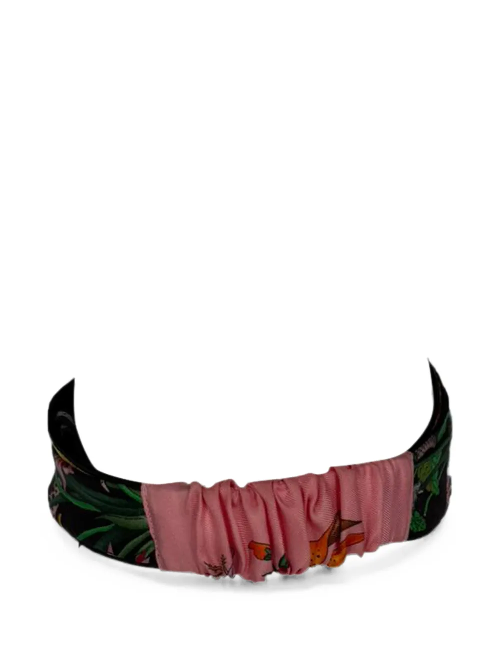 Gucci Pre-Owned floral-print silk headband - Nero