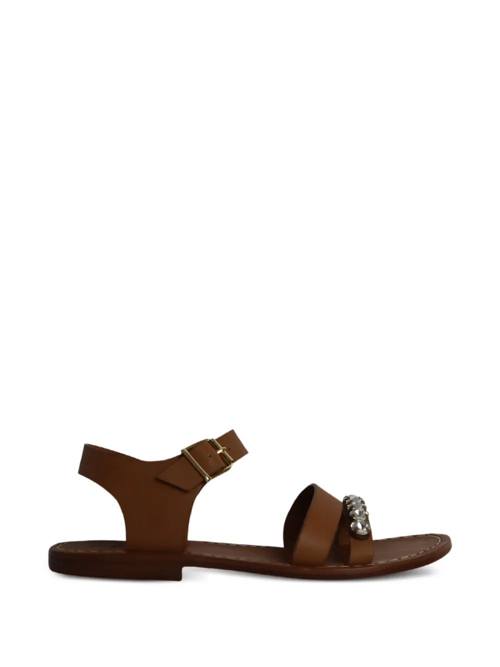Marni Pre-Owned bejewelled leather sandals - Braun