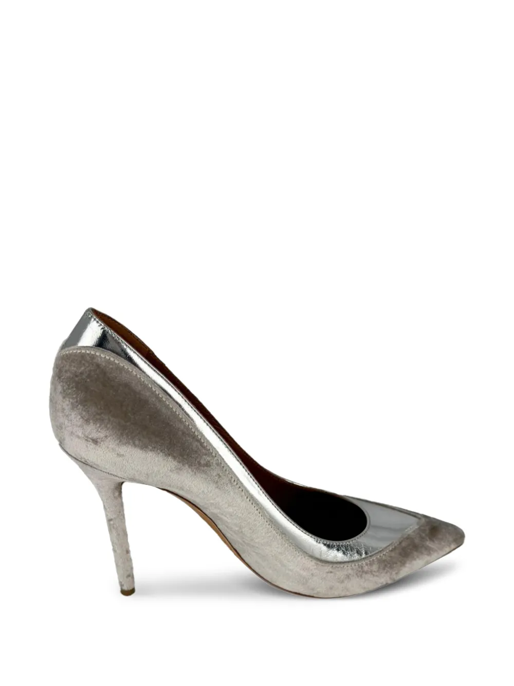 Malone Souliers pointed-toe velvet pumps - Grau