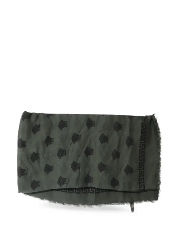 Versace Pre-owned Medusa Meander Scarf in Grey