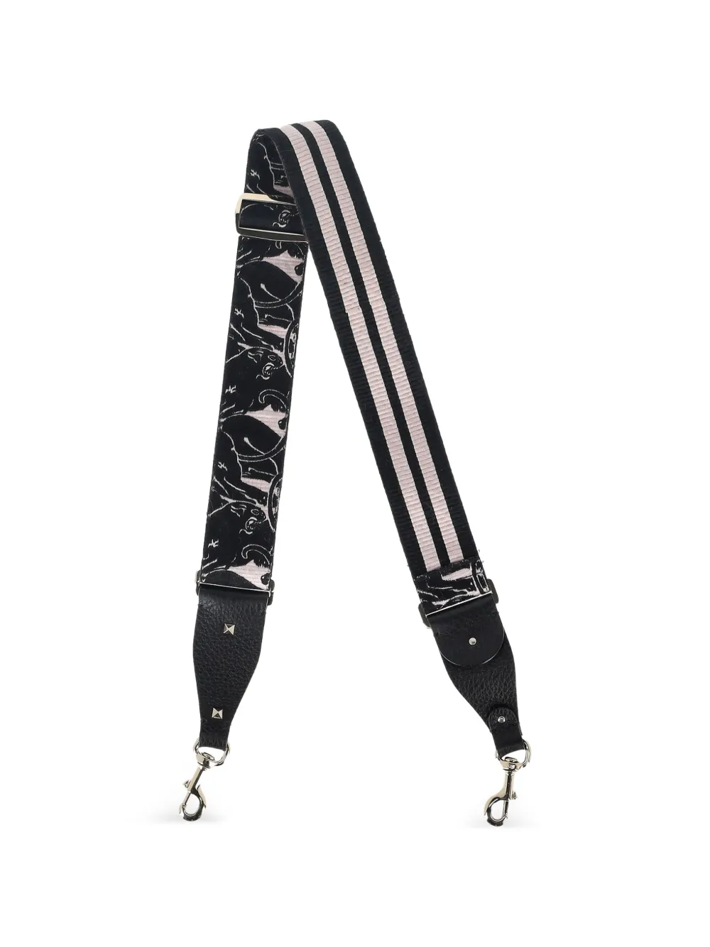 Valentino Garavani Pre-Owned Rockstud abstract-pattern bag strap - Nero