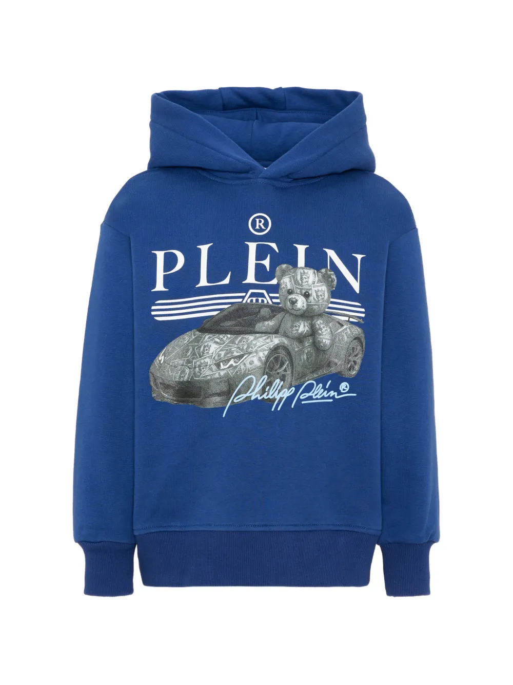 Philipp Plein Junior graphic-print hoodie - Blu
