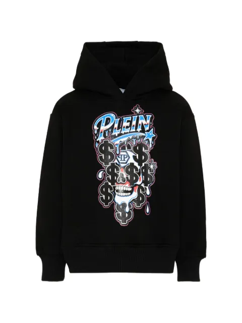 Philipp Plein Junior skull-print hoodie