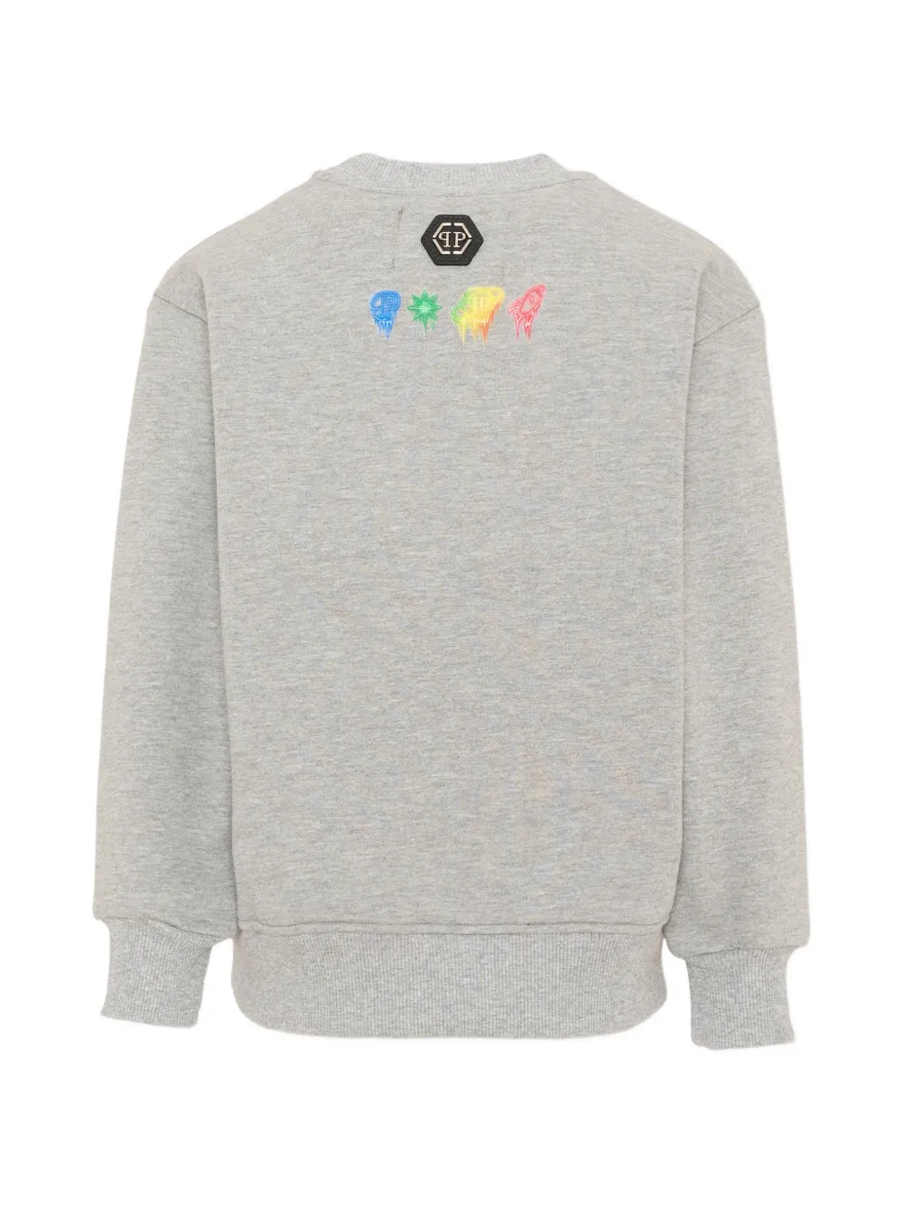 Philipp Plein Junior Sweater met doodskopprint Grijs