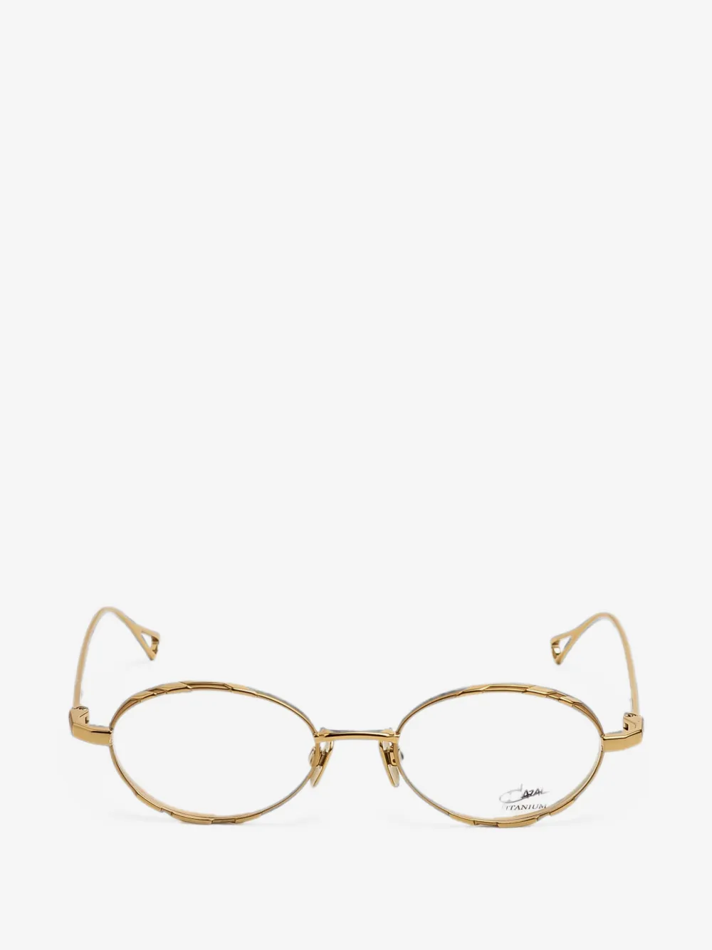 Cazal geometric-frame glasses | Gold | Image 1