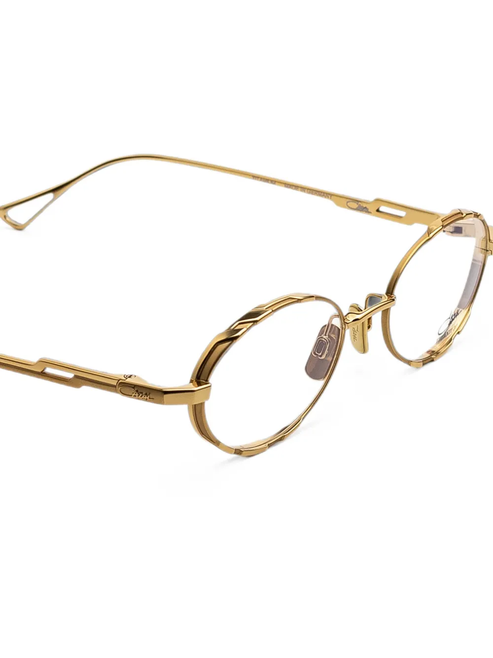 Cazal Bril met geometrisch montuur Goud