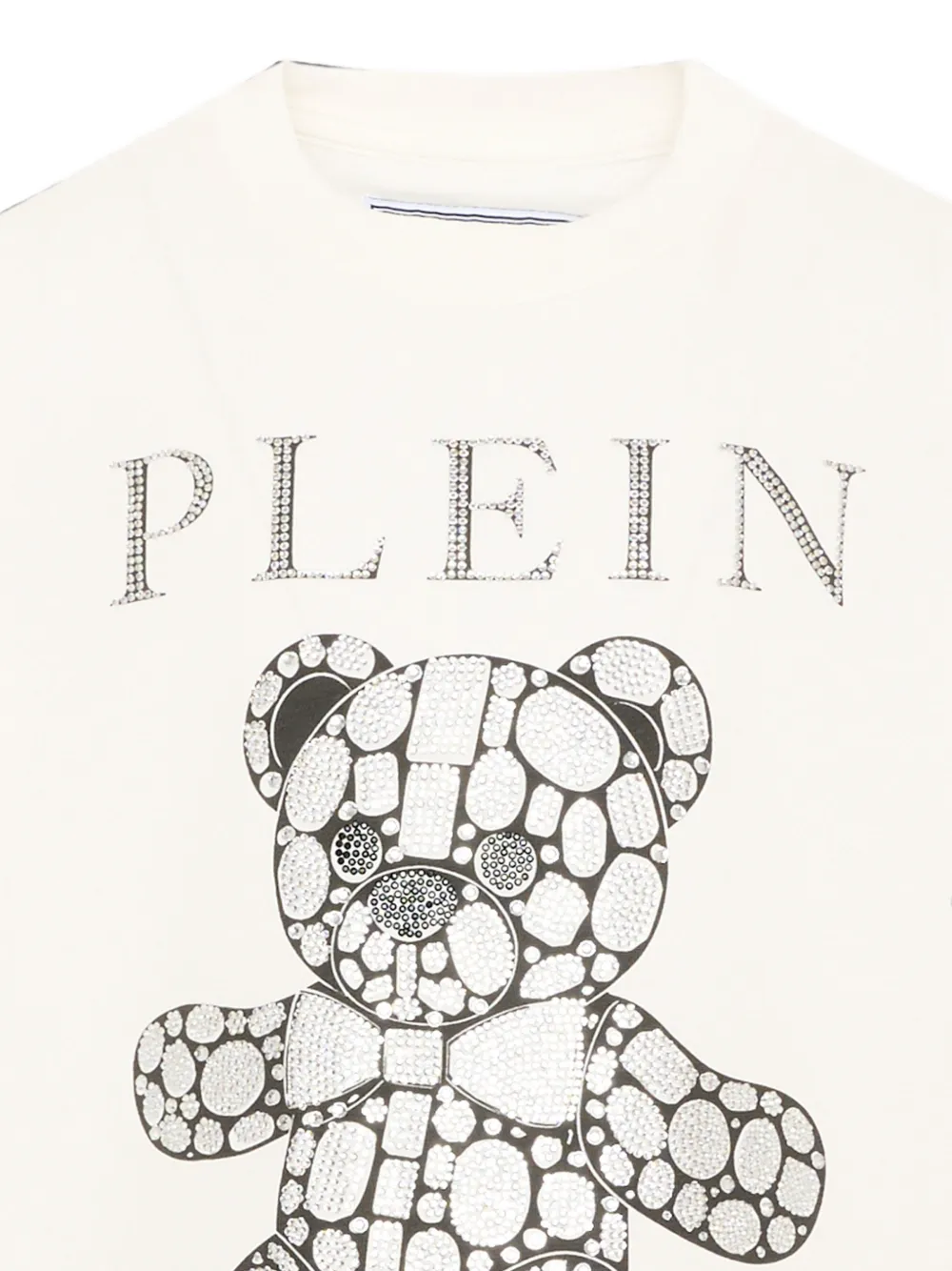 Philipp Plein Junior T-shirt verfraaid met kristallen Wit