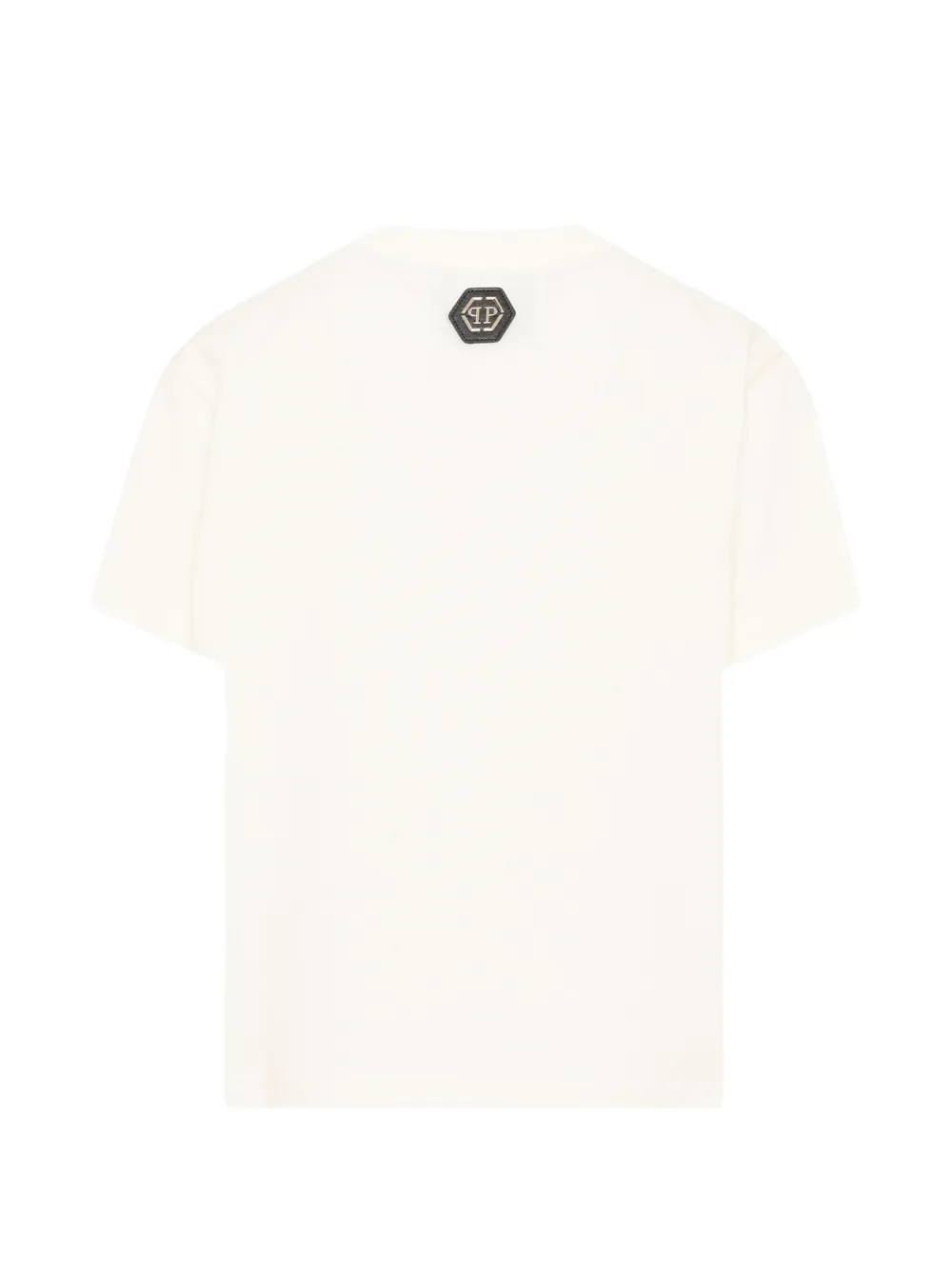Philipp Plein Junior T-shirt verfraaid met kristallen Wit