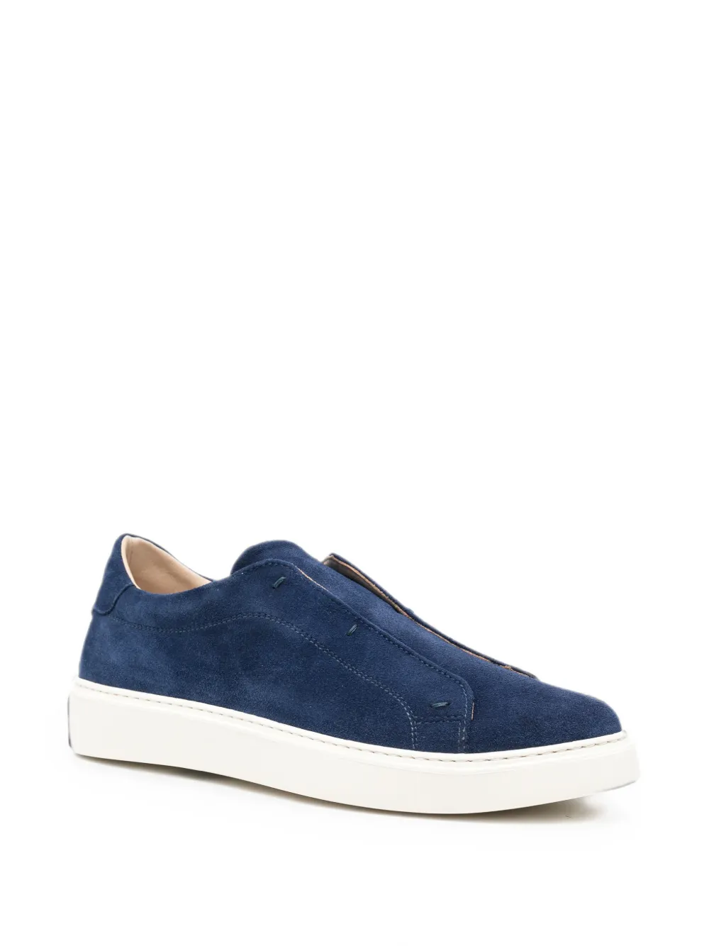 Eleventy suede slip-on sneakers Blauw