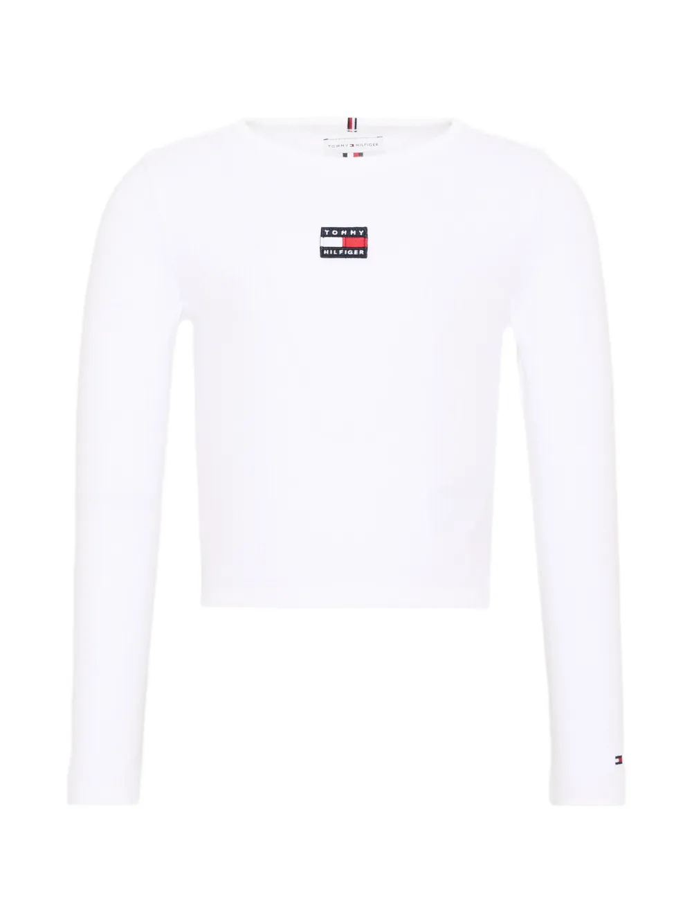 Tommy Hilfiger Junior logo-patch ribbed T-shirt - Weiß