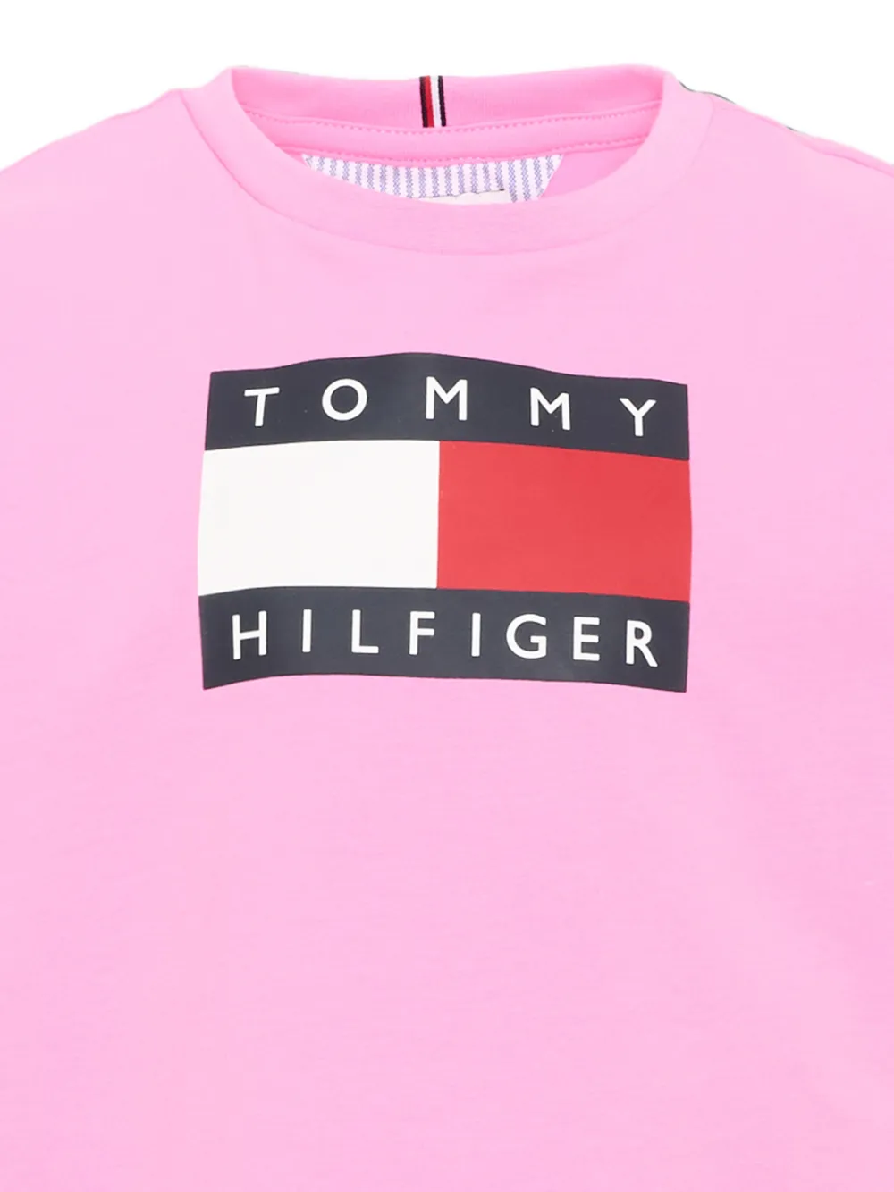 Tommy Hilfiger Junior T-shirt met logoprint Roze