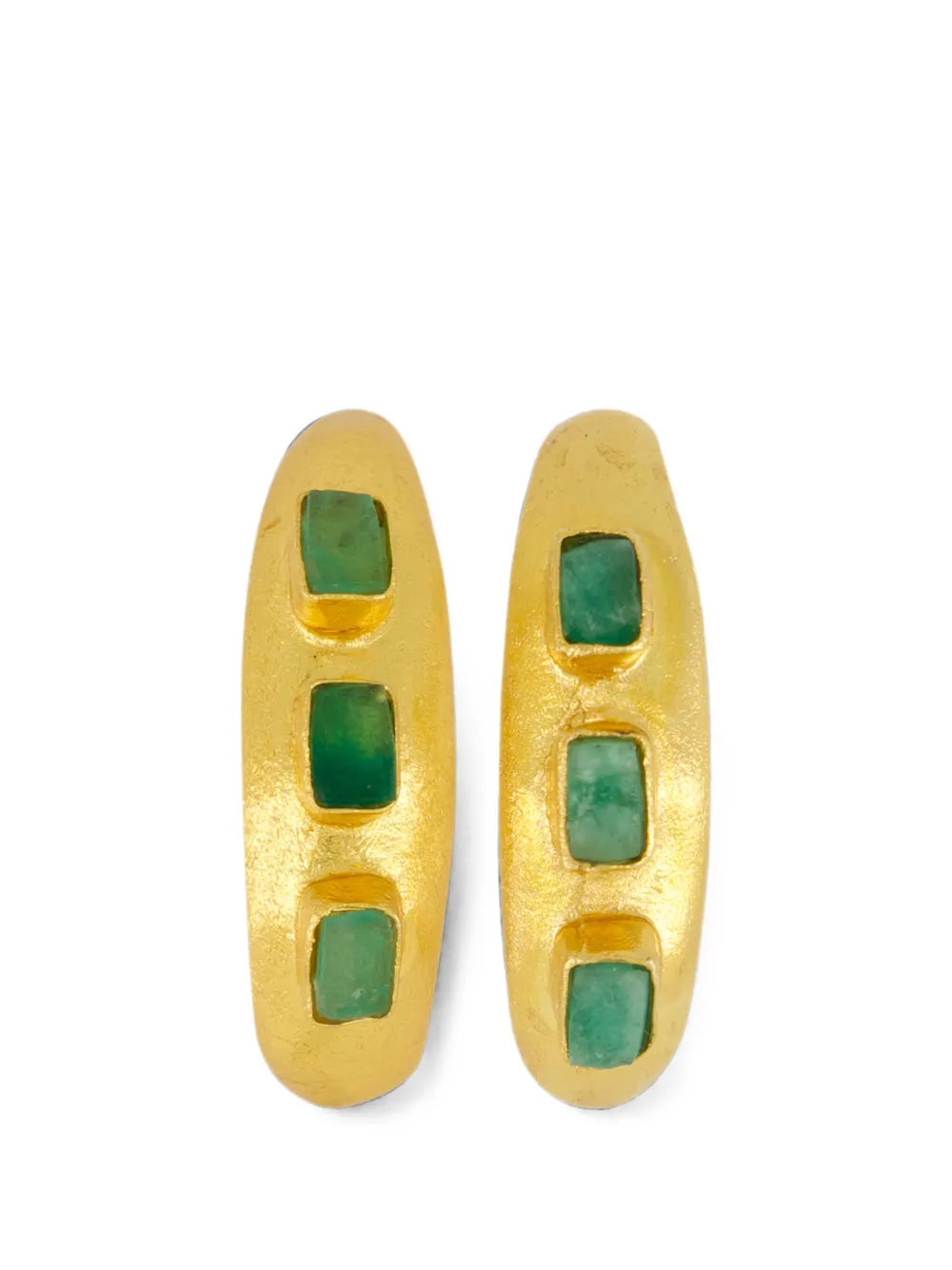 FENOMENA Fura emerald earrings - Gold