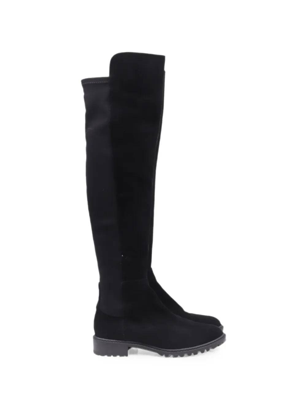 Pre-owned Stuart Weitzman Knee-high Suede Boots In Black