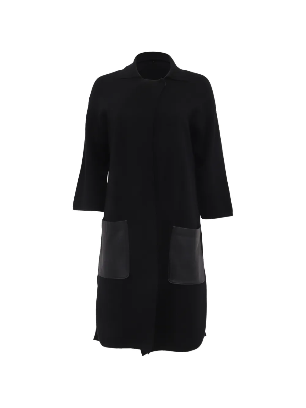 Pre-owned Max Mara Studio Single-breasted Coat In Black