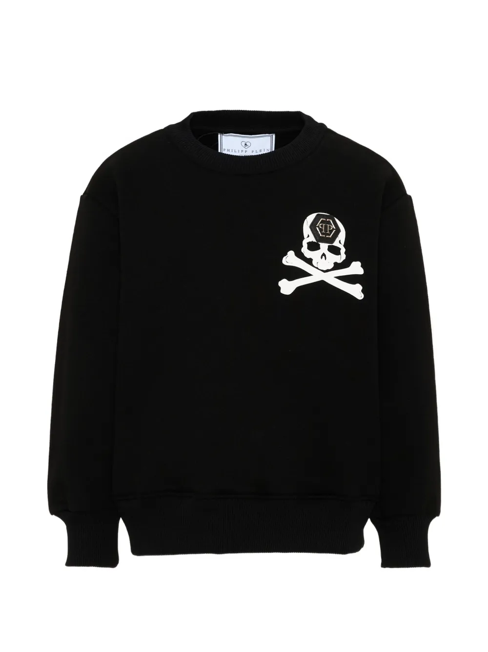 Philipp Plein Junior skull-print sweatshirt - Nero